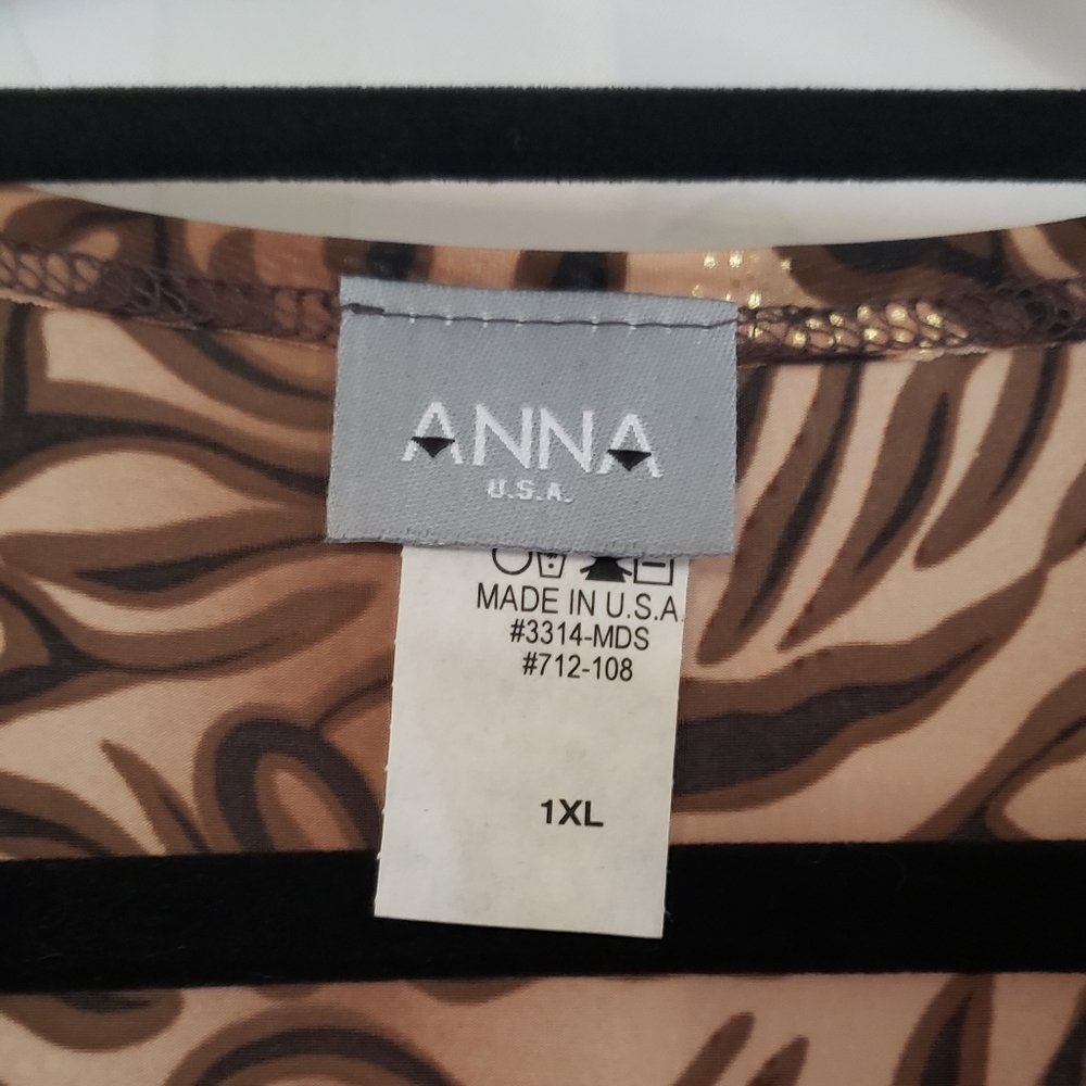 Anna sz 1X animal print wrap dress - Picture 7 of 9